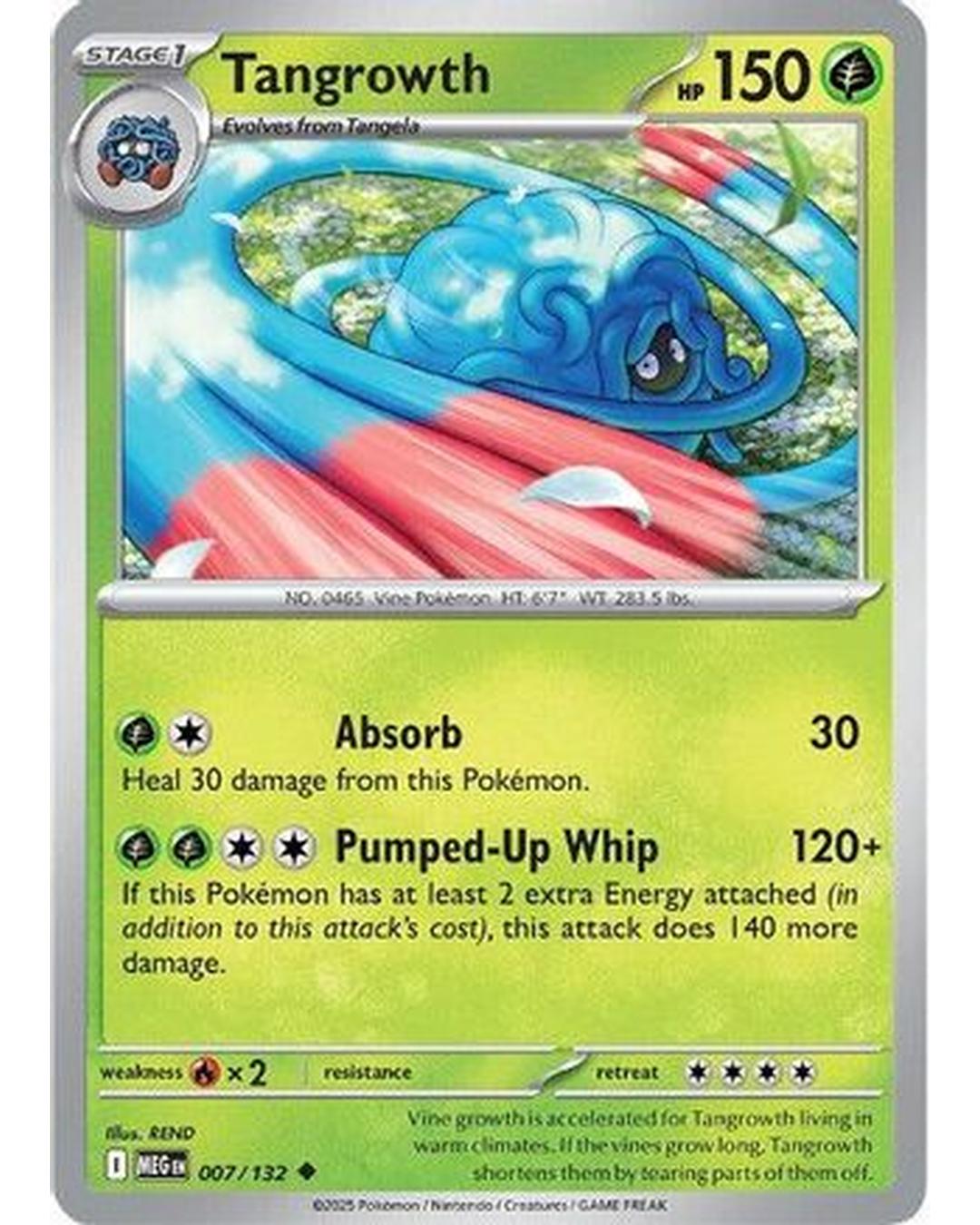 Tangrowth 007/132 - Reverse Holofoil ME01 Mega Evolution - Uncommon