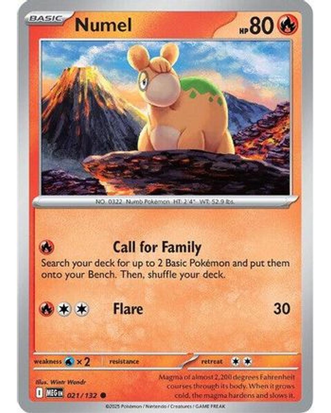 Numel 021/132 - Reverse Holofoil ME01 Mega Evolution - Common