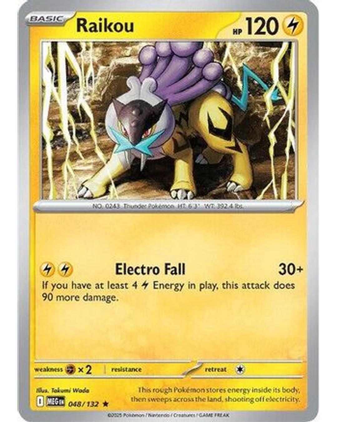 Raikou 048/132 - Holofoil ME01 Mega Evolution - Rare
