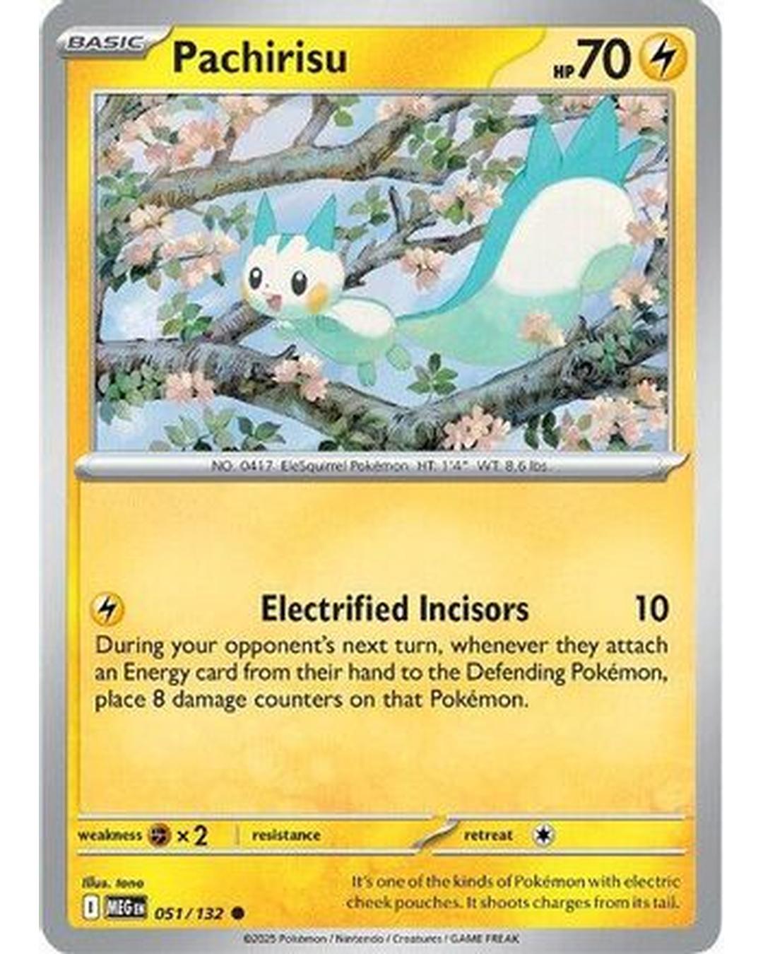 Pachirisu 051/132 - Reverse Holofoil ME01 Mega Evolution - Common