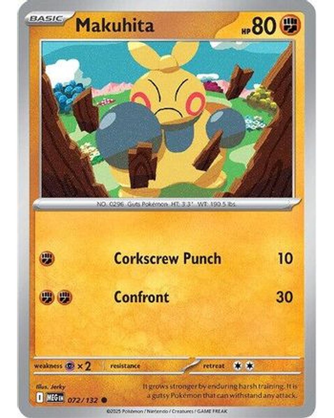 Makuhita 072/132 - Reverse Holofoil ME01 Mega Evolution - Common