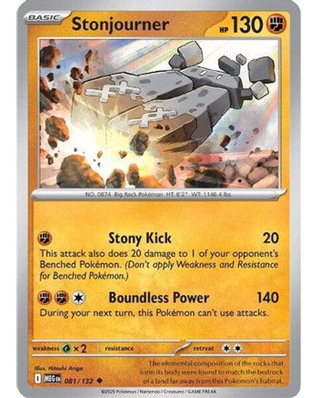 Stonjourner 081/132 - Reverse Holofoil ME01 Mega Evolution - Uncommon