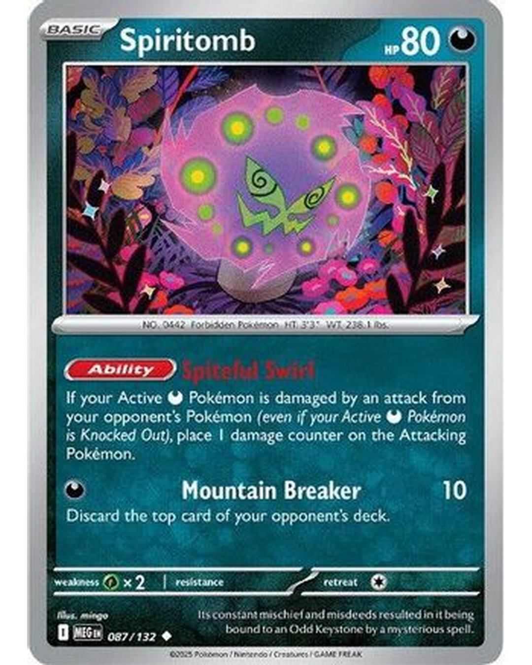 Spiritomb 087/132 - Reverse Holofoil ME01 Mega Evolution - Uncommon