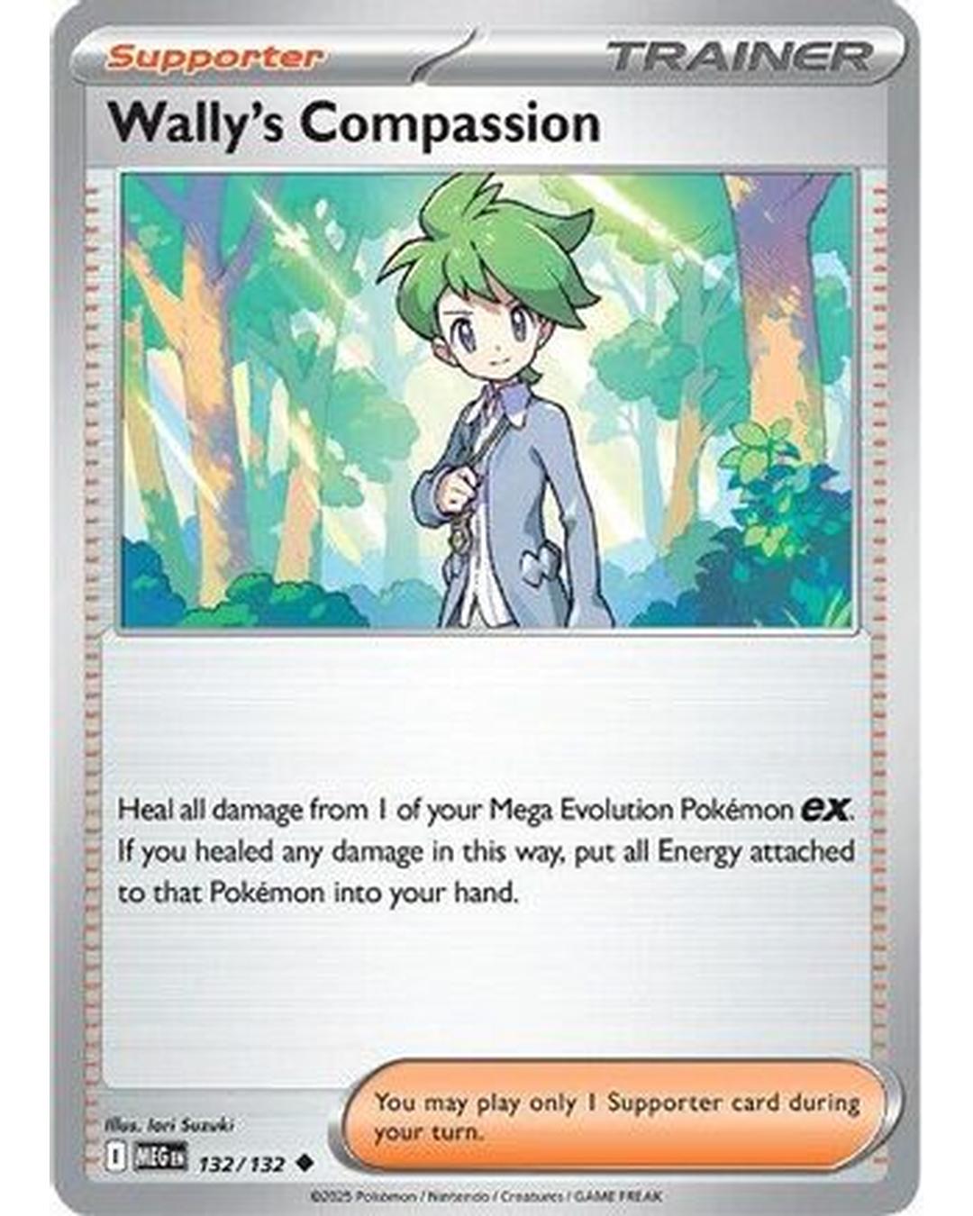 Wally's Compassion 132/132 - Reverse Holofoil ME01 Mega Evolution - Uncommon