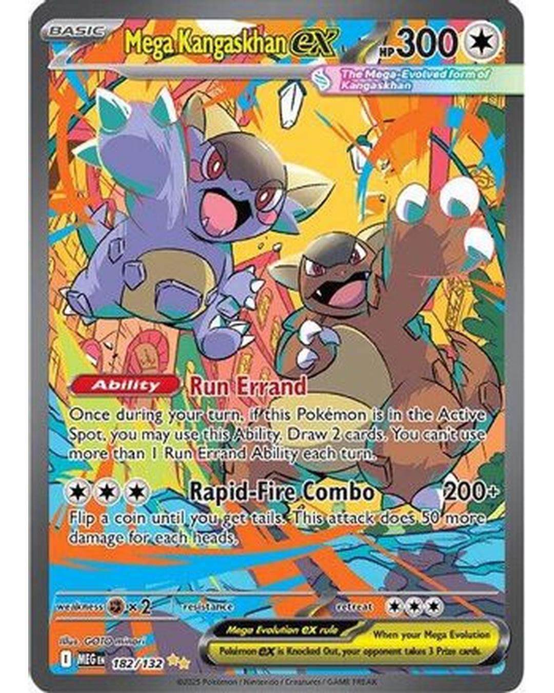 Mega Kangaskhan ex 182/132 - Holofoil ME01 Mega Evolution - Special Illustration Rare