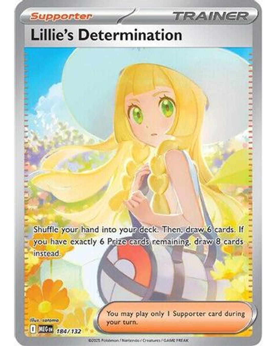Lillie's Determination 184/132 - Holofoil ME01 Mega Evolution - Special Illustration Rare