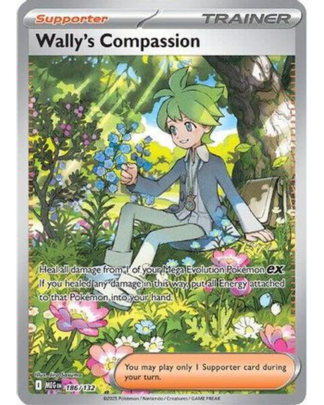 Wally's Compassion 186/132 - Holofoil ME01 Mega Evolution - Special Illustration Rare