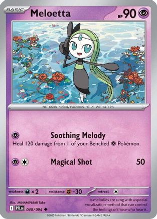 Meloetta 040 - Reverse Holofoil ME02 Phantasmal Flames - Uncommon