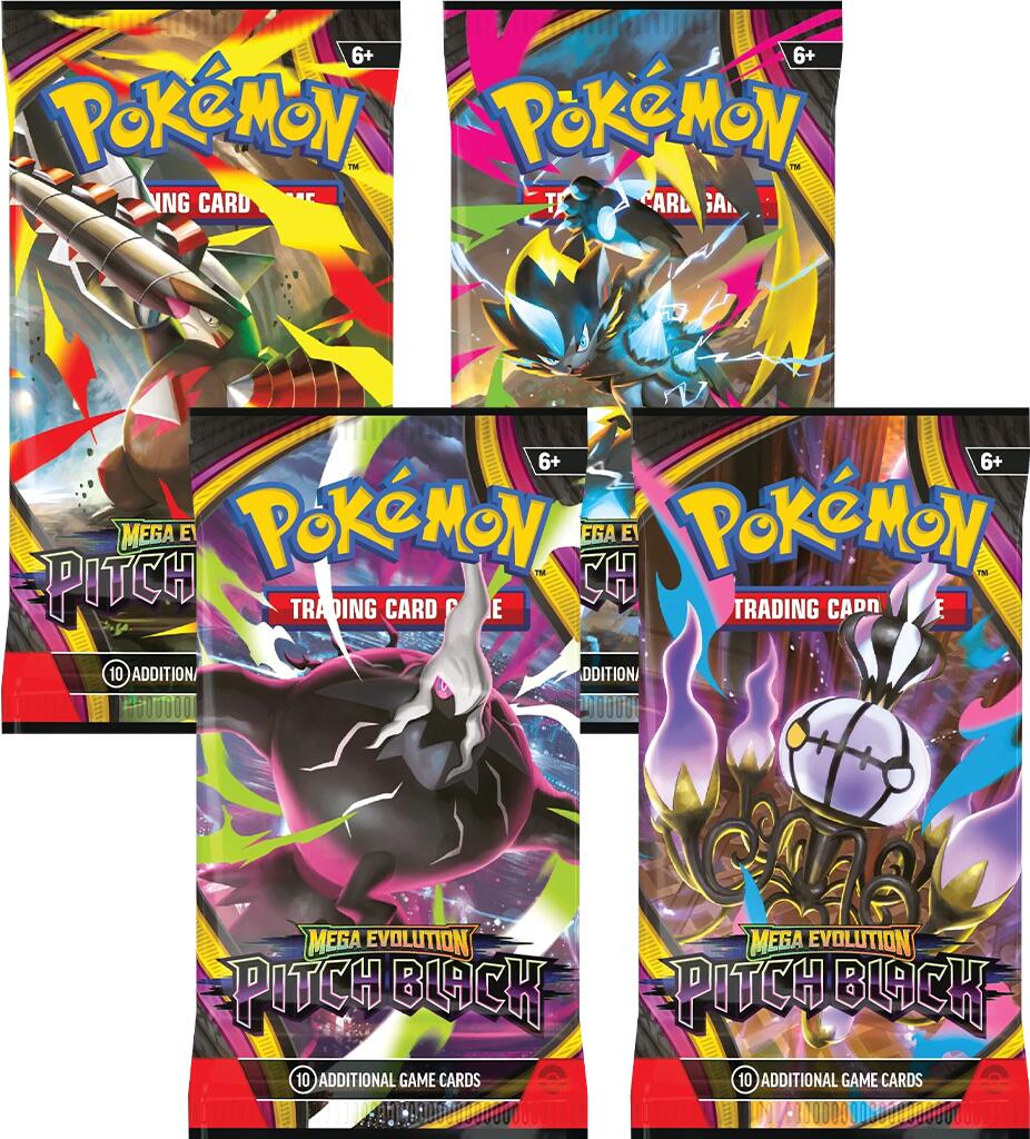 pokemon card pack art Pitch Black Booster Bundle [Set of 4] - ME05: Pitch Black version:Japanese version Toys and games Skeledirge ex The Top Ten Ramp