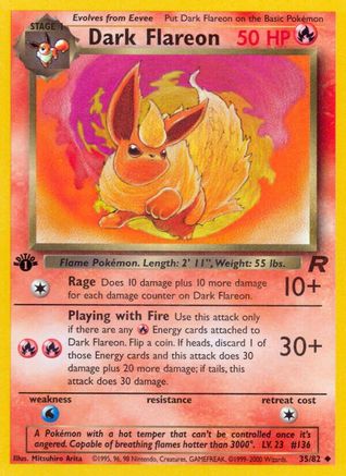 Dark Flareon 035/82 - Unlimited Team Rocket - Uncommon
