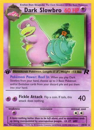 Dark Slowbro (29) 029/82 - 1st Edition Team Rocket - Rare