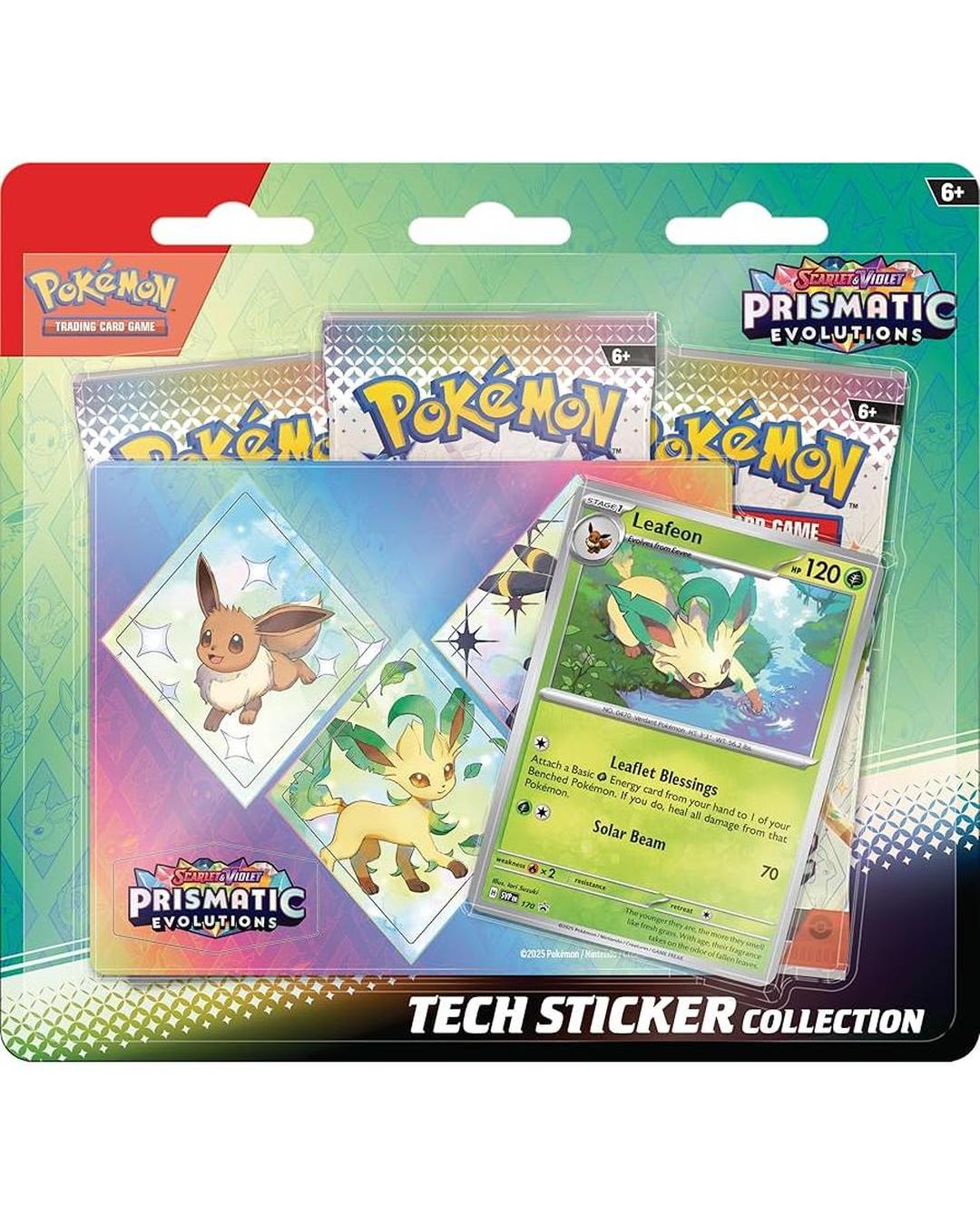 POKÉMON TCG Scarlet & Violet 8.5: Prismatic Evolutions Tech Sticker Collection - Leafeon - Groovy Collectables