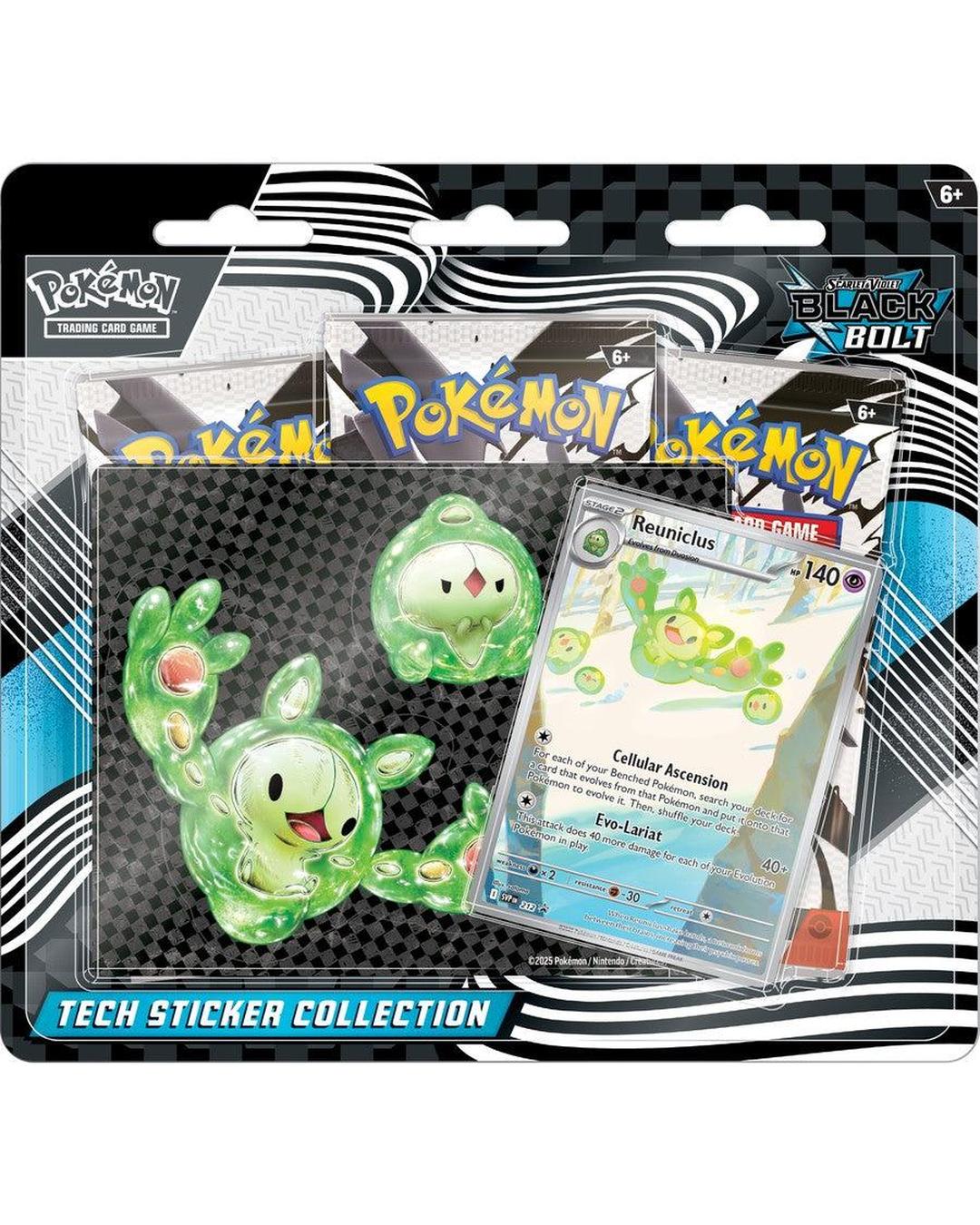Pokemon TCG Black Bolt Tech Sticker 3-Pack Blister - Groovy Collectables