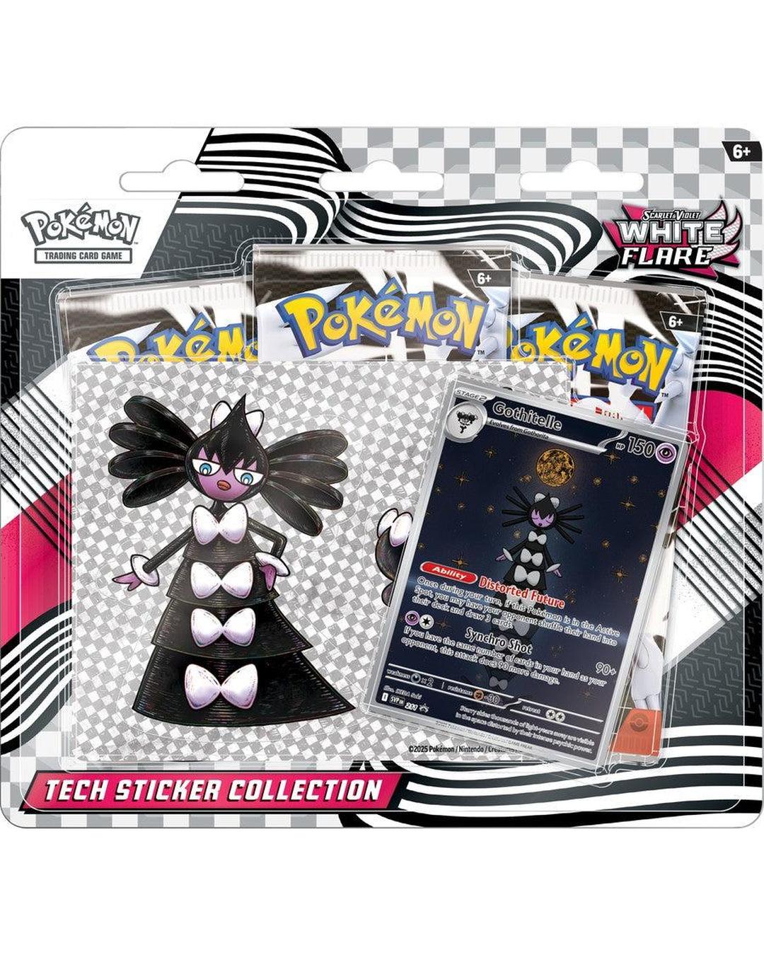 Pokemon TCG White Flare Tech Sticker 3-Pack Blister - Groovy Collectables