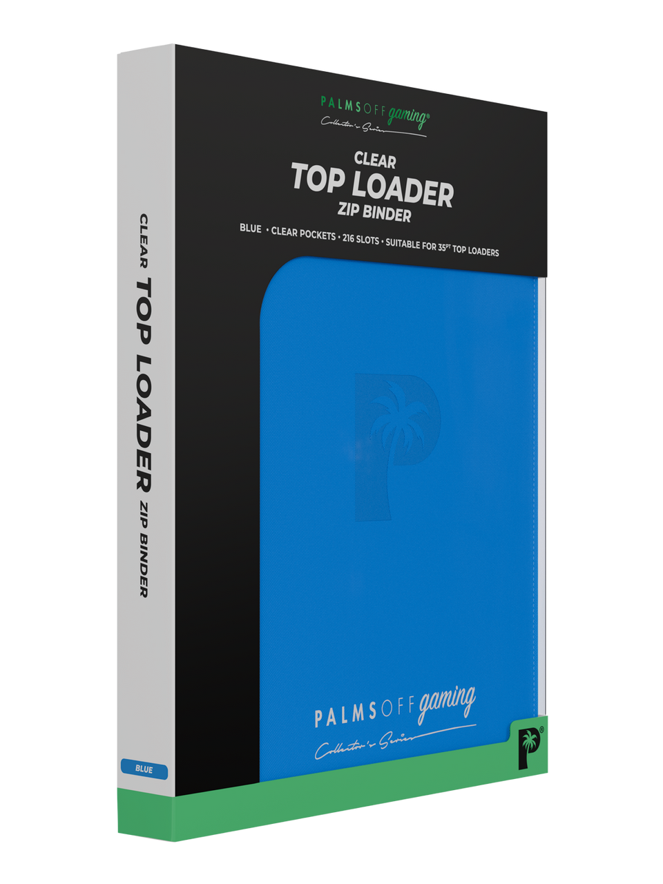 Collector's Series Top Loader Zip Binder - 9 Pocket - Blue