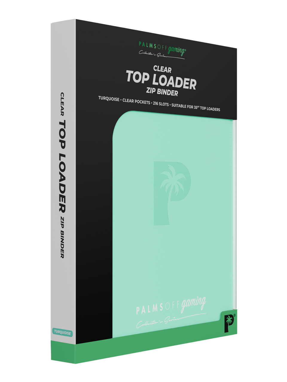 Collector's Series Top Loader Zip Binder - 9 Pocket - Turquoise