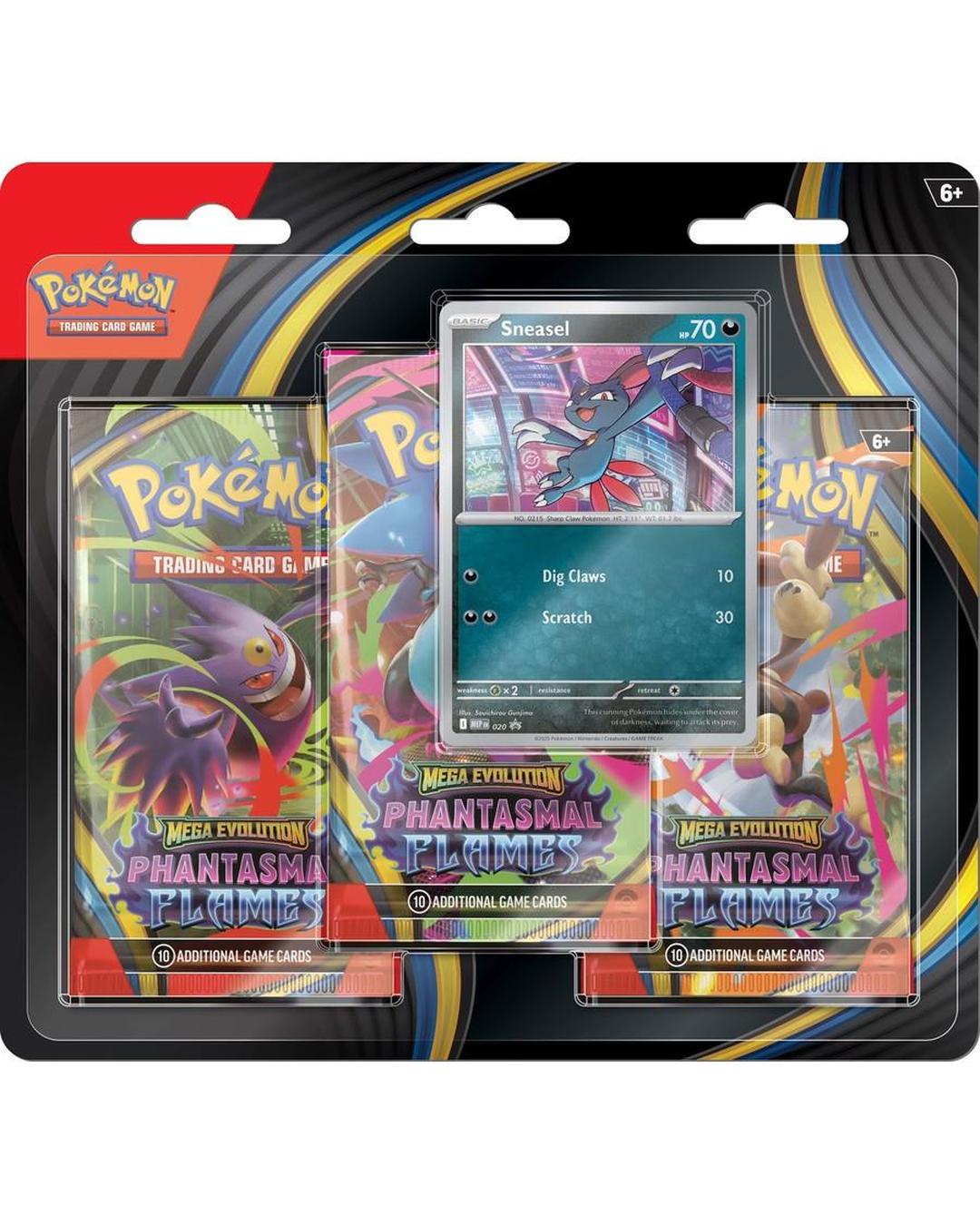 Pokemon TCG - Mega Evolution  Phantasmal Flames 3 Pack Blister