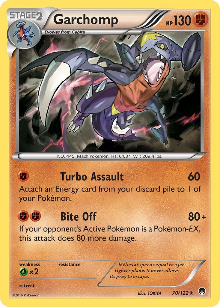 Garchomp 70/122 - (XY - BREAKpoint) (Holo Rare) Reverse Holofoil