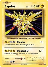 Zapdos 42/108 - (XY - Evolutions) (Holo Rare) Holofoil