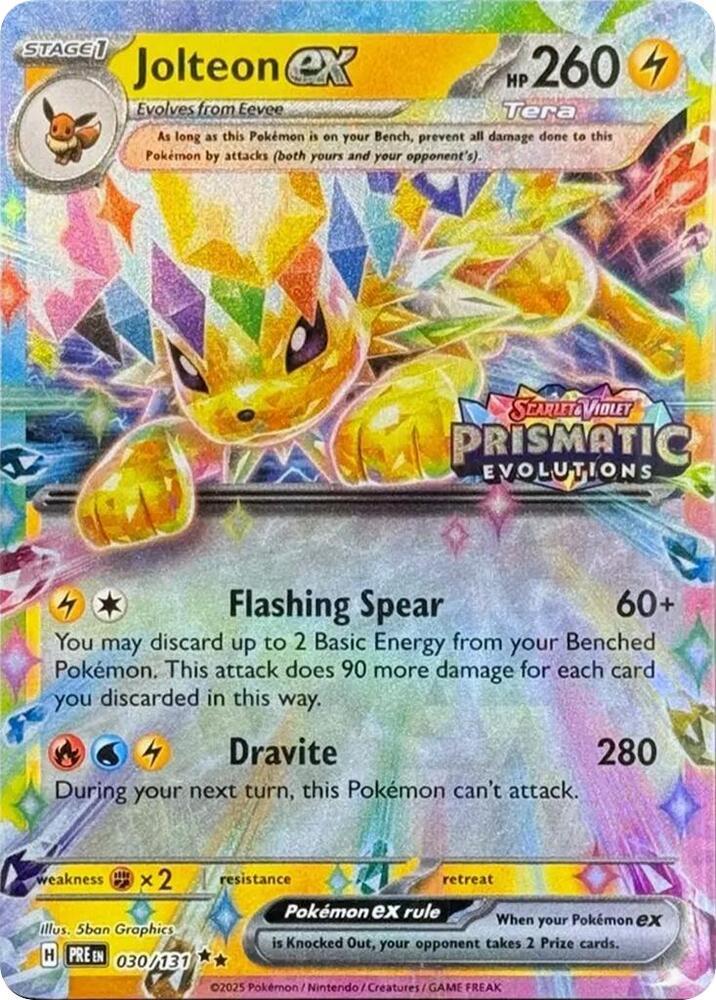 Jolteon ex 030/131 - Prismatic Evolutions Surprise Box Promo (Sealed)