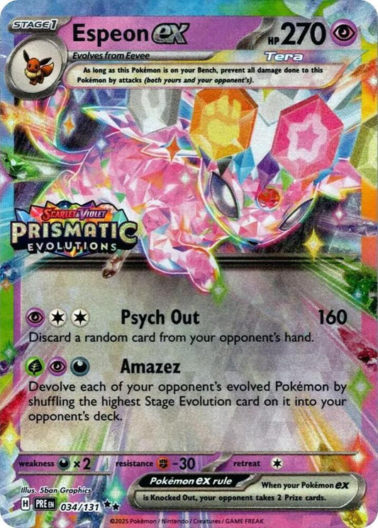 Espeon ex 034/131 - Prismatic Evolutions Surprise Box Promo (Sealed)