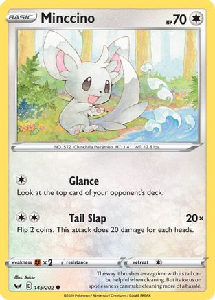 Minccino (145) 145/202  SWSH01 Sword & Shield Base Set - Common