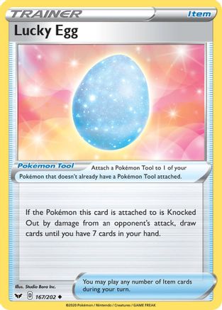 Lucky Egg 167/202  - Reverse Holofoil SWSH01 Sword & Shield Base Set - Uncommon