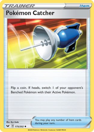 Pokemon Catcher 175/202  - Reverse Holofoil SWSH01 Sword & Shield Base Set - Uncommon