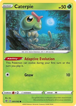 Caterpie 001/192  SWSH02 Rebel Clash - Common