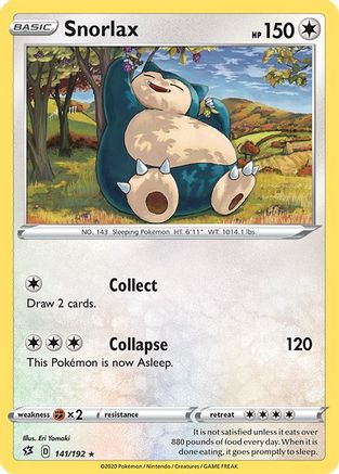 Snorlax 141/192  SWSH02 Rebel Clash - Rare