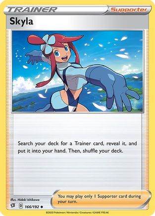 Skyla 166/192  - Reverse Holofoil SWSH02 Rebel Clash - Uncommon