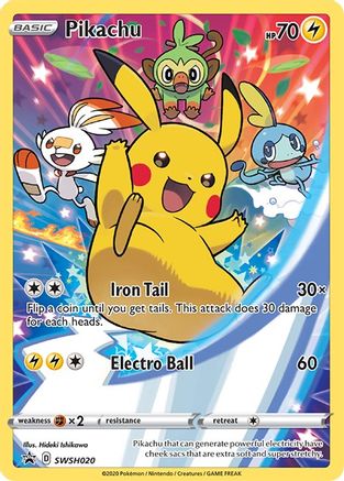 Pikachu SWSH020  - Holofoil SWSH Sword & Shield Promo Cards - Promo