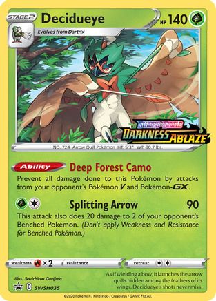 Decidueye SWSH035  - Holofoil SWSH Sword & Shield Promo Cards - Promo