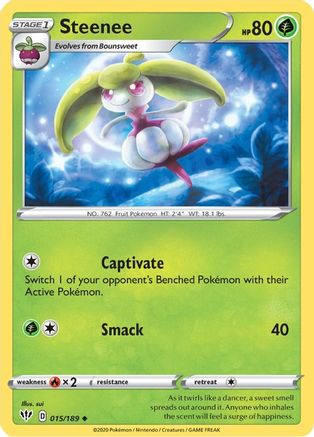 Steenee 015/189  SWSH03 Darkness Ablaze - Uncommon
