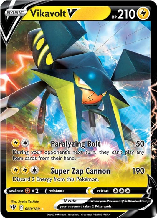 Vikavolt V 060/189  - Holofoil SWSH03 Darkness Ablaze - Ultra Rare