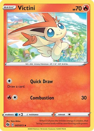 Victini 007/73  - Reverse Holofoil Champions Path - Uncommon