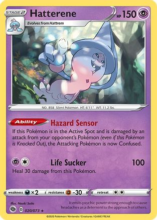 Hatterene 020/73  - Holofoil Champions Path - Holo Rare