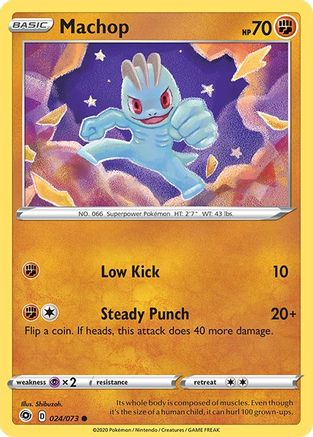 Machop 024/73  - Reverse Holofoil Champions Path - Common