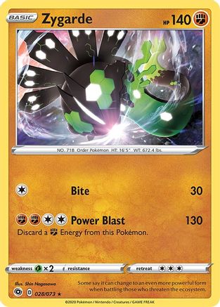 Zygarde 028/73  - Holofoil Champions Path - Holo Rare