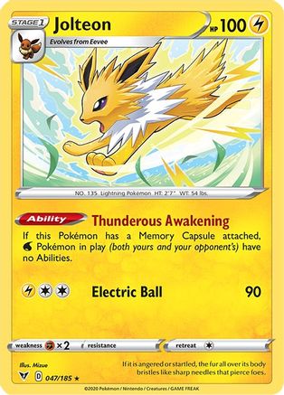 Jolteon 047/185  SWSH04 Vivid Voltage - Rare