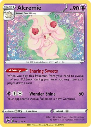 Alcremie 081/185  - Reverse Holofoil SWSH04 Vivid Voltage - Rare