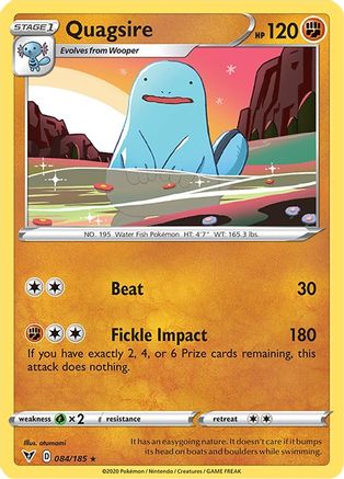 Quagsire 084/185  - Reverse Holofoil SWSH04 Vivid Voltage - Rare