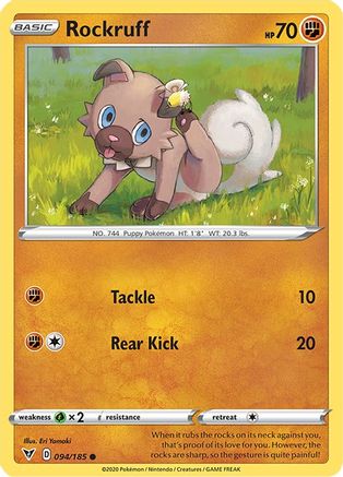 Rockruff 094/185  SWSH04 Vivid Voltage - Common