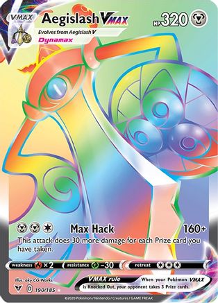 Aegislash VMAX (Secret) 190/185  - Holofoil SWSH04 Vivid Voltage - Secret Rare