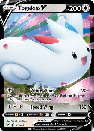 Togekiss V 140/185  - Holofoil SWSH04 Vivid Voltage - Ultra Rare