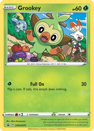 Grookey SWSH070  - Holofoil SWSH Sword & Shield Promo Cards - Promo