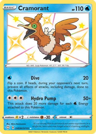 Cramorant SV030/SV122  - Holofoil Shining Fates Shiny Vault - Shiny Holo Rare