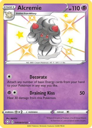 Alcremie SV058/SV122  - Holofoil Shining Fates Shiny Vault - Shiny Holo Rare