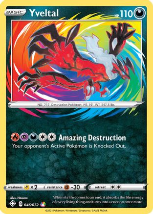 Yveltal 046/072  - Holofoil Shining Fates - Amazing Rare