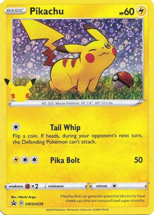 Pikachu SWSH039  - Holofoil Miscellaneous Cards & Products - Promo